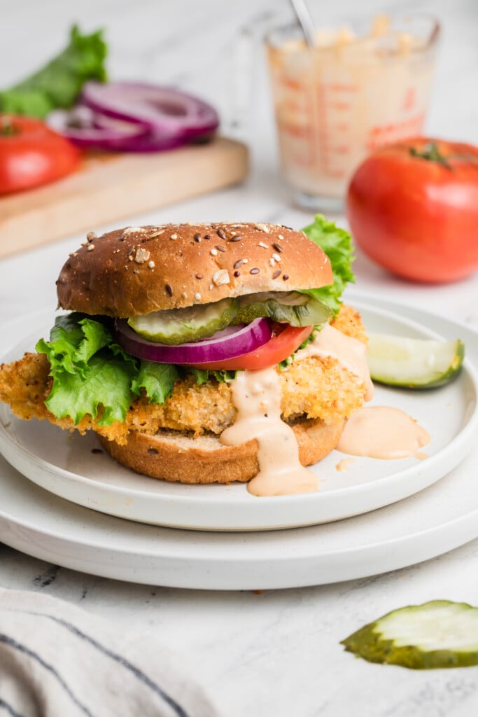 Chicken Sandwich with Tangy Mustard Sauce (my Chick-fil-A Copycat)