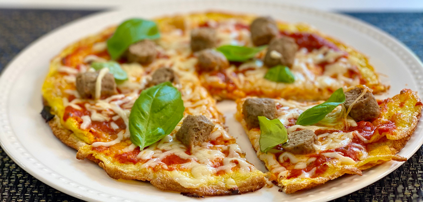 Sausage Breakfast Pizza (Turbo Cooker) - 001, I made in my …