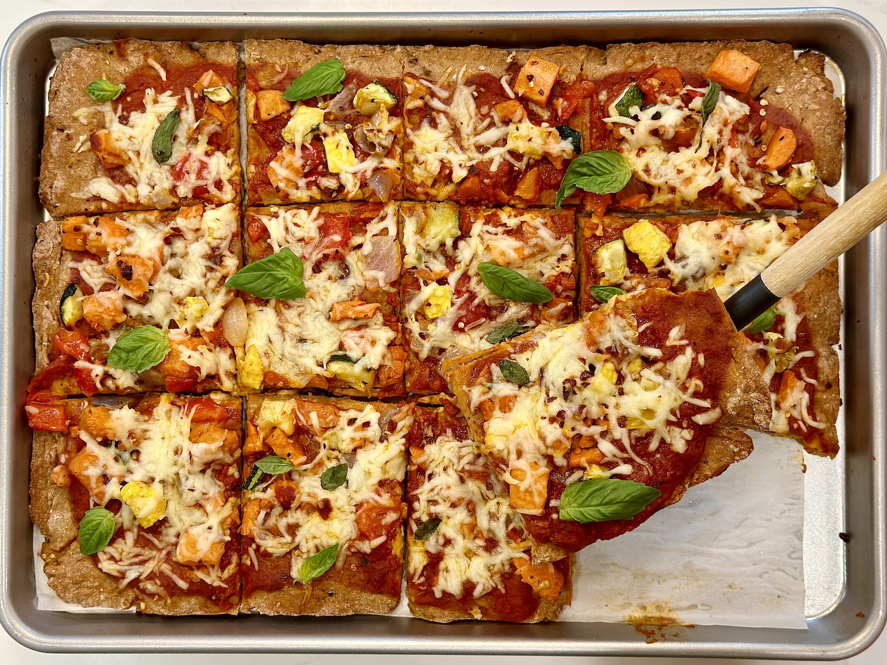 Sheet-Pan Veggie Pizza Recipe