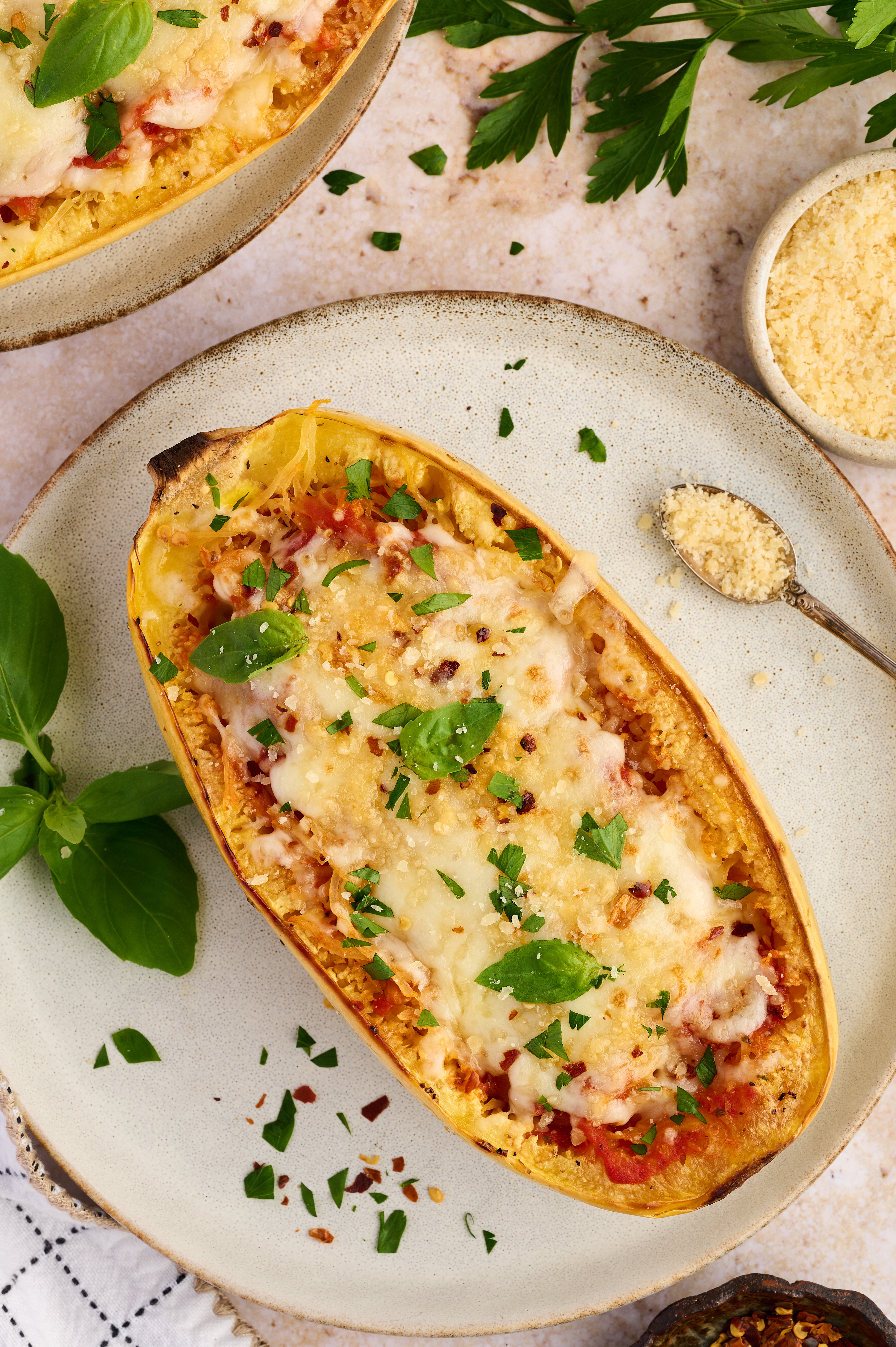 Cheesy Spaghetti Squash Pizza Boats - Joy Bauer