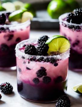 Berry Margarita Mocktail in a glass.