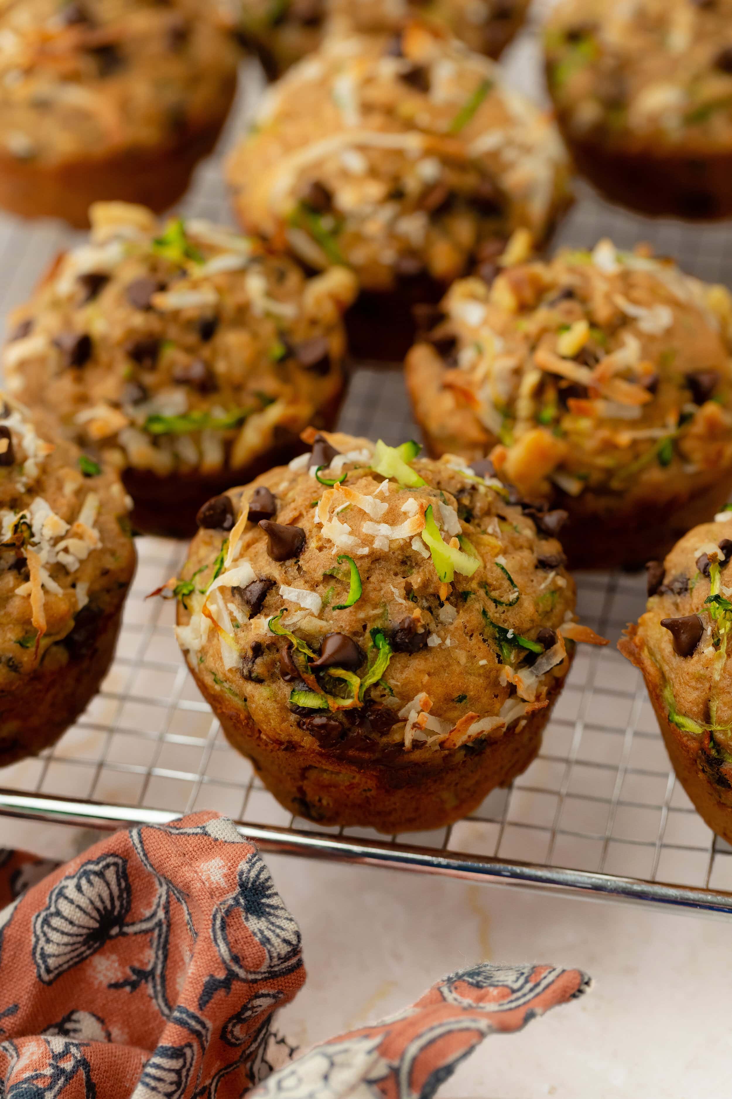 Zucchini Muffins with Coconut, Dates & Chocolate Chips - Joy Bauer