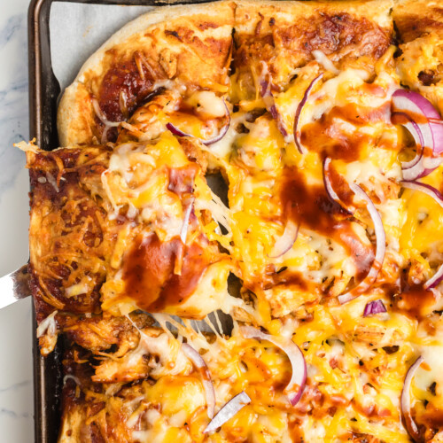 Sheet Pan BBQ Chicken Pizza